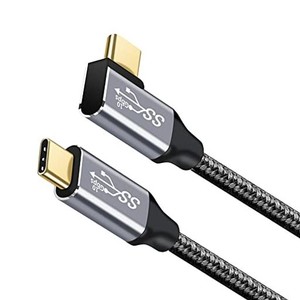 USB TYPE C ケーブル L字 0.5M タイプC 充電 USB3.1 GEN2(10GBPS) 100W PD急速充電 4K / 60HZ映像出力 