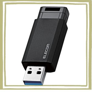 エレコム USBメモリ 64GB USB3.2(GEN1)/USB3.1(GEN1)/USB3.0/USB2.0 ノック式 ブラック MF-PKU3064GBK/E