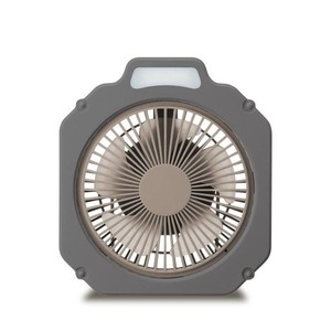 【アウトドアに最適】 ドウシシャ WINDGEAR 扇風機 アウトドア向け 14CM LEDライト付 防水機能(IPX4) 2電源対応(充電式・USB電源) 風量3