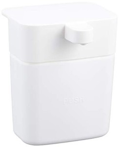 SANEI シンクのディスペンサー 食器洗剤入れ 浮かす収納 ワンプッシュ ホワイト PW1711-W