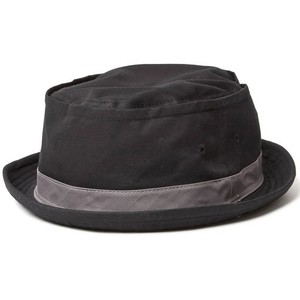 ベーシックエンチ COTTON TERRAPINCH ポークパイハット 帽子 レディース メンズ ブラック