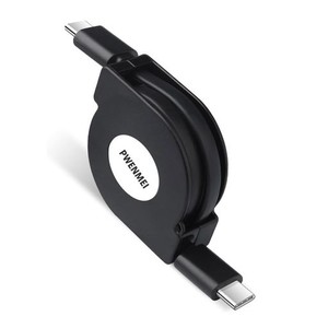 PWENMEI 60W伸縮式USB CからUSB C充電ケーブル、C型からUSB C充電器ケーブルC型充電ケーブルはMACBOOK PRO 2021/ 2020、PAD PRO 2021/ 20