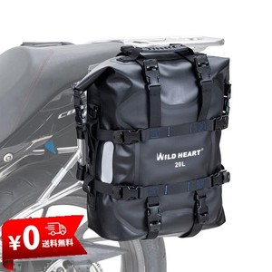 WILD HEART バイクエッジバッグ ステンレスハンギング防水バッグ20L/25L 防水耐摩耗汎用バイク部品 (BLACK TPU, 20L ONE PCS)