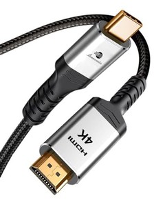 JIB USB TYPE-C HDMI 変換ケーブル 1.5M 4K@60HZ オス-オス 「THUNDERBOLT 3」 USB-C HDMI 変換ケーブル MACBOOK/IPAD/SAMSUNG/SURFACEな