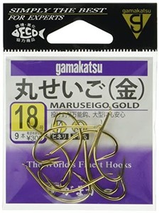 がまかつ(GAMAKATSU) 丸セイゴ フック 金 18号 釣り針