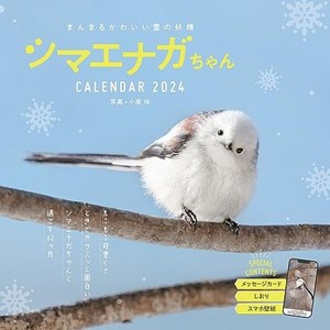 【購入者限定特典付き】まんまるかわいい雪の妖精 シマエナガちゃん CALENDAR 2024（「かわいいシマエナガちゃんのスマホ壁紙」データ配