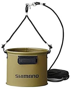 シマノ(SHIMANO) 釣り用バケツ・バッカン 水汲ミバッカン BK-053Q 21CM カーキ