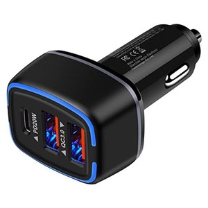 HOOTEK シガーソケット USB 車 充電器 3ポート カーチャージャー 【56W/PD&QC3.0対応/急速充電/USB-C&2USB-A】 車 USB シガーソケット シ