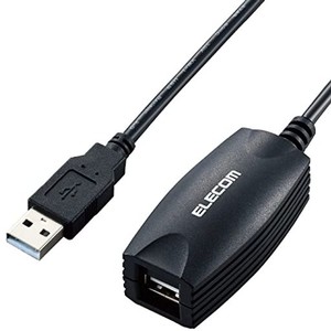 エレコム USBケーブル 延長ケーブル (USB-A ケーブル) 延長 USB2.0 連結可能 5M USB2-EXB50 ブラック