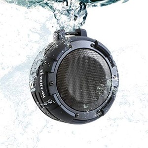 KYOHAYA BLUETOOTH スピーカー アウトドア 防水 IPX8 風呂 吸盤 重低音 大音量 車 小型 コンパクト ポータブル マイク付き 5W出力 カラビ