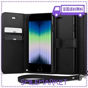 SPIGEN IPHONE SE3 ケース 第3世代 IPHONE SE2 IPHONE8 IPHONE7 PUレザー 手帳型 軽量 薄型 ワイヤレス充電対応 カード収納 スタンド機能