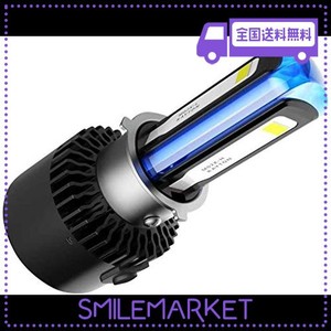 LUMILIGHT バイク用 LEDヘッドライト HS5 H4 HI/LO切替 BA20D PH7 H6 対応 3面発光ブルーデイライト付 直流交流兼用 冷却ファン内臓 30W 