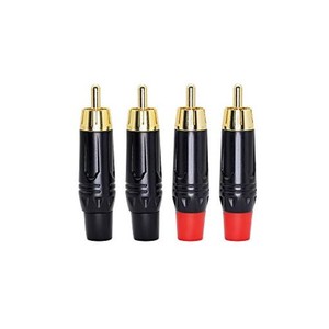 SINLOON RCA ペアプラグ RCAオスプラグ ステレオミニプラ RCA オーディオ 変換プラグ 金メッキコネクタ スピーカ ミキシングコンソ-ル パ