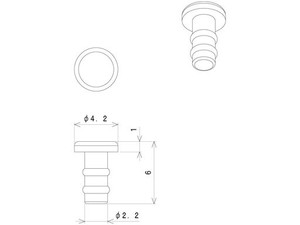 テクノベインズ 2.5Φイヤホンジャック用キャップ(黒)つまみなし 6個/パック TPE MJ25DCK-B0