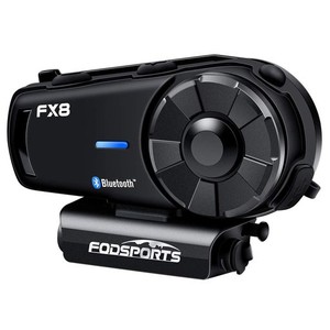 FODSPORTS バイク インカム FX8インカム 8人同時通話 音楽共有 インカムバイク用 FMラジオ HI-FI音質 AUX機能付き バイクイヤホン ユニバ