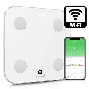 体重計 スマホ連動 WIFI/BLUETOOTH ARBOLEAF 体脂肪計・体組成計 アプリ連動 ヘルスメーター スマート体重計 乗るだけ 体重/体脂肪率/筋