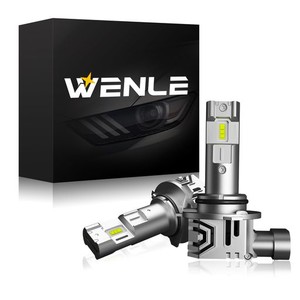 WENLE(ウエンレ) HB4/HB3共用 LED フォグランプ レモンイエロー3800K DC12V車用 明るい 40W 10000LM 一体型 無極性 ファンレス 左右分2本