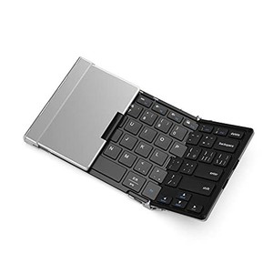 ICLEVER キーボード BLUETOOTH USB接続 ワイヤレス 薄型 折りたたみ式 ブルートゥース キーボード 無線 & 有線 デュアルモード接続 マル