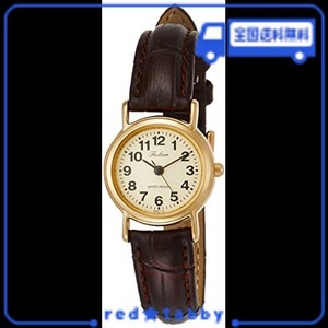 [シチズン Q&Q] 腕時計 アナログ 防水 革ベルト QA63-103 レディース ブラウン