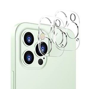 IPHONE12 PRO カメラフィルム『2枚入り』旭硝子製 IPHONE12 PRO レンズ保護フィルム 3眼レンズ保護 硬度9H 透過率99.9% 自動吸着 遮光リ