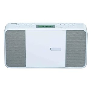 東芝 CDラジオ TY-C251(W) コンパクト スリム ボディー 縦型 ワイドFM 対応 外形寸法 280×149×63MM 質量 約1.2KG