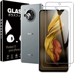 【2+2枚セット】AQUOS R7 SH-52C 用のフィルム AQUOS R 7 用のカメラフィルム【HUY】SHARP AQUOS R7 用の 液晶保護フィルム 旭硝子素材採