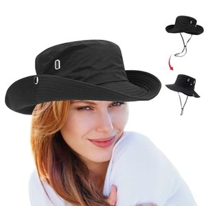 [SOXBANG] フィッシング 帽子 UVカット 紫外線対策 つば広 あご紐 折りたたみ 日除け帽子 吸汗速乾 帽子 園芸 農作業 アウトドア レディ