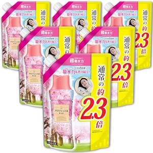 レノア ハピネス アロマジュエル 香り付け専用ビーズ さくらフローラル 詰め替え 1,025ML×6袋 [大容量] [ケース販売]