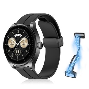 [RICYEEL] 22MM 磁気付き シリコンバンド HUAWEI WATCH GT 4 46MM/HUAWEI WATCH ULTIMATE/HUAWEI WATCH BUDS 対応 バンド マグネット付き