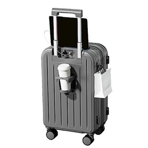 [MORGEN SKY] スーツケース キャリーケース コロコロバック USBポート USBポート付き 充電口 ビルトインカップホルダー ビジネス 機内持
