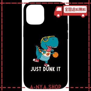 IPHONE 14 JUST DUNK IT 面白い恐竜バスケットボールリーグ スラムダンクギフト スマホケース