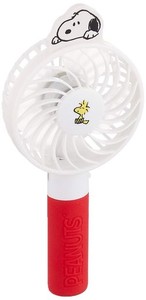 カミオジャパン 携帯扇風機 ハンディファン ひょっこりスヌーピー 充電式 ネックストラップ付 風量調節可能 24188