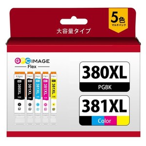 GPC IMAGE FLEX BCI-381XL BCI-380XL キャノン 用 インク 380 381 5色 大容量 キャノン 用 インクカートリッジ 381 380 プリンター型番:T