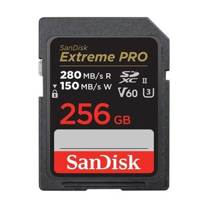 SANDISK (サンディスク) 256GB EXTREME PRO SDXC UHS-II メモリーカード - C10 U3 V60 6K 4K UHD SDカード - SDSDXEP-256G-GN4IN