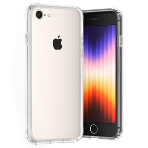 IPHONE SE3 ケース 第3世代 IPHONE SE2 ケース 第2世代 IPHONE8 IPHONE7 用 クリア スマホケース ストラップホール付き AUNOTE 背面ガラ