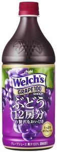 アサヒ飲料 WELCH’S(ウェルチ) グレープ100 800G×8本