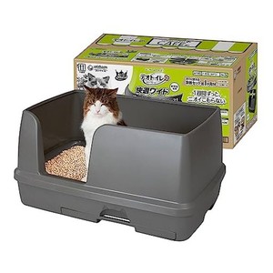 デオトイレ 猫用 トイレ 快適ワイド 本体セット モカグレー おしっこ ペット用品 ユニチャーム