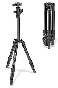 MANFROTTO 三脚 ELEMENTトラベル三脚 MKELES5BK-BH 最大耐荷重4KG ブラック 小型 自由雲台 キャリングケース付属 アルミデザイン 行事 イ