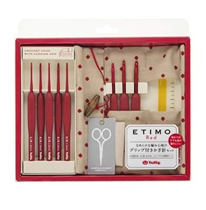 かぎ針 『ETIMO RED(エティモレッド) かぎ針セット 赤』 編み針 TULIP チューリップ TED001