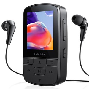 SURFOLA MP3プレーヤー BLUETOOTH5.1 音楽プレイヤー クリップ付き 64GB容量 128GBまで拡張可能 ウォークマン HIFI音質 多機能デジタルオ