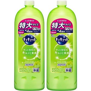 【まとめ買い】キュキュット 食器用洗剤 マスカットの香り 詰め替え 770ML × 2個