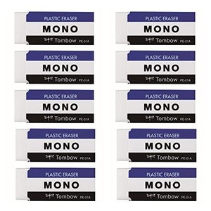 トンボ鉛筆 消しゴム MONO モノPE01 10個 JCA-061
