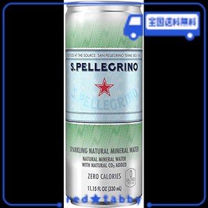 サンペレグリノ (S.PELLEGRINO) 炭酸水 缶 330ML [直輸入品] ×24本