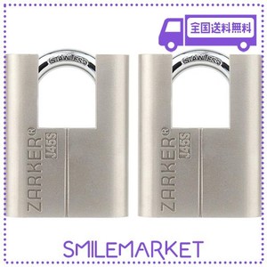 ZARKER J45S KEYED ALIKE PADLOCKS-ステンレススチール製ツル、コンテナ倉庫、倉庫、外部車両など天候の悪い場所に最適 - 2PACK(同じ鍵)