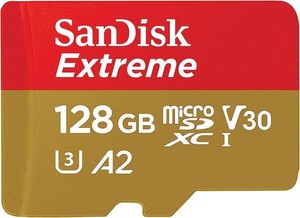 マイクロSDカード MICROSD 128GB UHS-I U3 V30 NINTENDO SWITCH 対応 書込最大90MB/S FULL HD & 4K EXTREME SDSQXAA-128G-GN6MN & SOLOFI