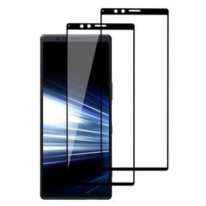 DZHFU【2枚入り】 XPERIA 1 用 ガラスフィルム 高透過率 全面保護 SOV40 SO-03L フィルム エクスペリア 1 強化ガラス 液晶保護フィルム 