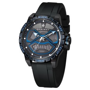 AKNIGHT メンズ腕時計 ステンレススチール 防水 クォーツウォッチ シリコンストラップ 腕時計 メンズ スポーツ カジュアル ファッション 