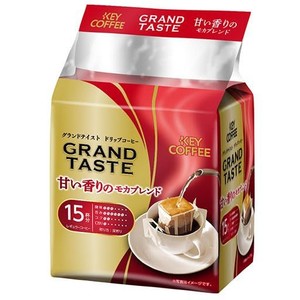 キーコーヒー ドリップバッグ グランドテイスト 甘い香りのモカブレンド (6G×15P)×6袋入