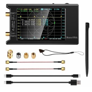 アップグレードされたNANOVNA-H4ベクトルネットワークアナライザ、V4.3 10KHZ -1.5GHZ HF VHF UHFポータブルアンテナアナライザ、4インチ