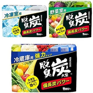 【まとめ買い】 脱臭炭 冷蔵庫 まるごとセット(冷蔵庫用大型 + 冷凍室用 + 野菜室用) 冷蔵庫用脱臭剤 各種